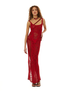 Birthing Venus Knit Dress Red